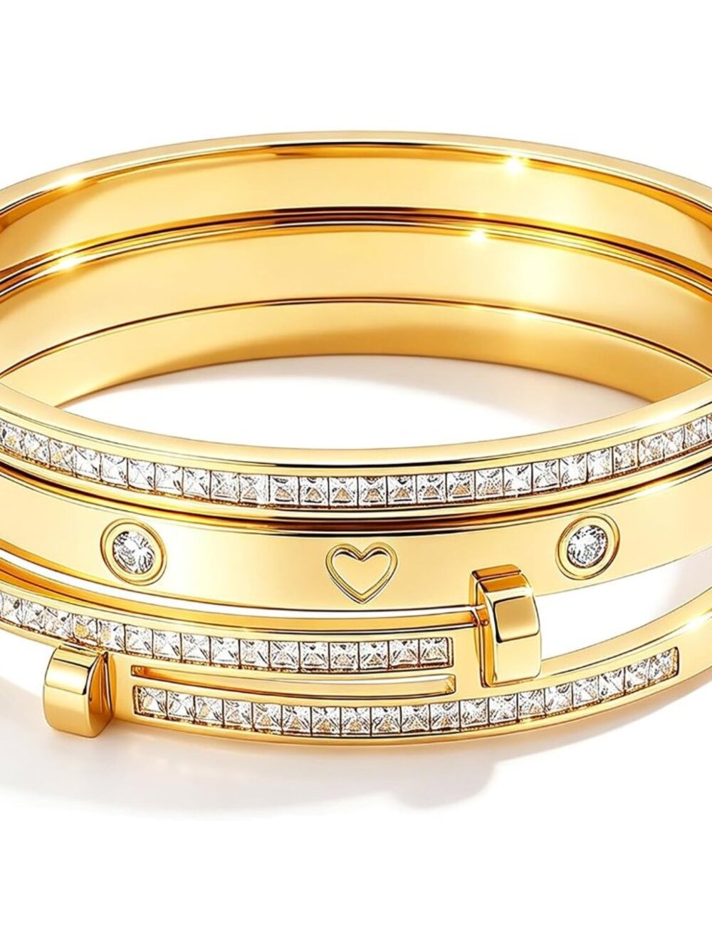 Elegant Gold Stackable Bracelets for Women – Perfect Gift for Any Occasion